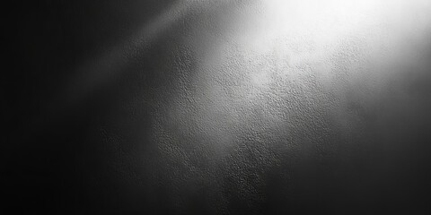 Grey gradient grain texture background gray black white monochrome smooth grainy backdrop design copy space, Generative AI