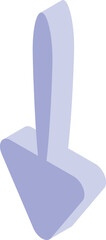 Poster - 3d purple arrow pointing down representing downloading