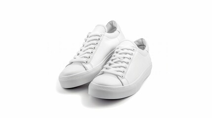 Wall Mural - Pair of casual sneakers isolated on a white background