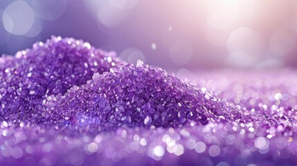 Poster - Purple glitter sparkles in the light. AI.