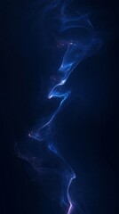 Wall Mural - Ethereal Blue Smoke Flowing in the Dark Background