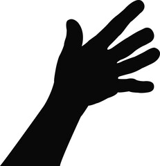 Sticker - a hand, body part silhouette vector