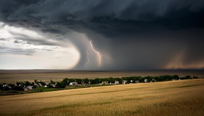 Huge tornado and thunder