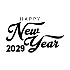 Wall Mural - Happy new year 2029 typography design vector.
