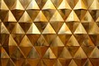 © DigitalParadise - Golden wall made of triangular tiles, arranged in an intricate pattern with sharp edges and reflective surfaces