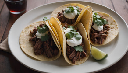 Sticker - birria beef tacos on a plate