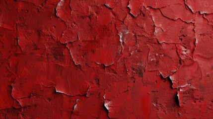 Sticker - Seamless red plaster wall background in banner dimensions