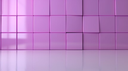 Wall Mural - Futuristic Purple and White 3D Background with Reflective Surface