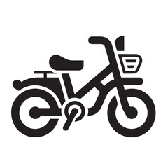 CITY BIKE in cartoon, doodle style . Image for t-shirt, web, mobile apps and ui. Isolated 2d vector illustration in logo, icon, sketch style, Eps 10, black and white. AI Generative