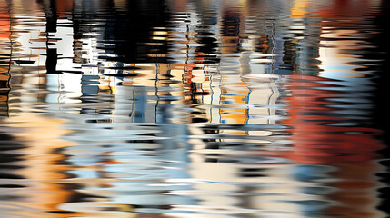 Wall Mural - Abstract Water Reflection of Buildings