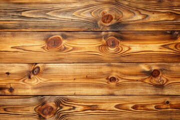Wall Mural - Warm and rustic wooden planks with natural grain patterns, knots, and cracks, creating a cozy and organic textured background for various design applications.