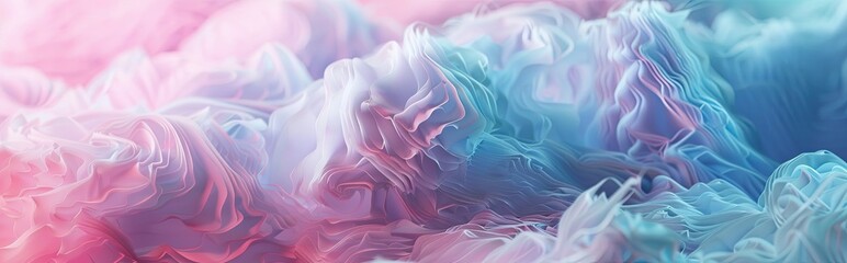 Aufkleber - Fluffy Pastel Shapes in Motion Creating a Dreamy Colorful Wallpaper Effect