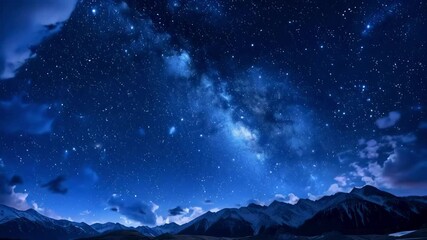 Wall Mural - View of the night sky with lots of stars