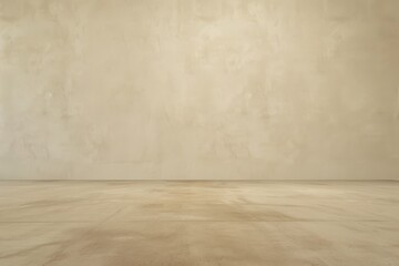Leinwandbilder - a room with a white wall and a blue floor, stark and unadorned beige backdrop that does not contain any patterns or marks