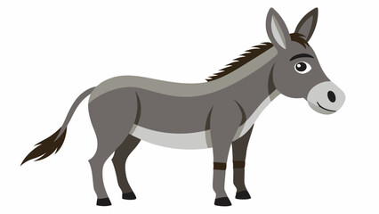 Wall Mural - Cartoon donkey vector art illustration