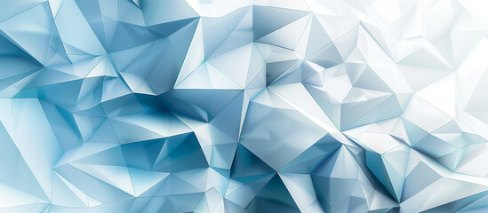 Wall Mural - Light blue and white background with geometric shapes