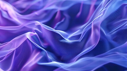 Wall Mural - Abstract Wavy Futuristic Purple Blue Gradient Mesh Background