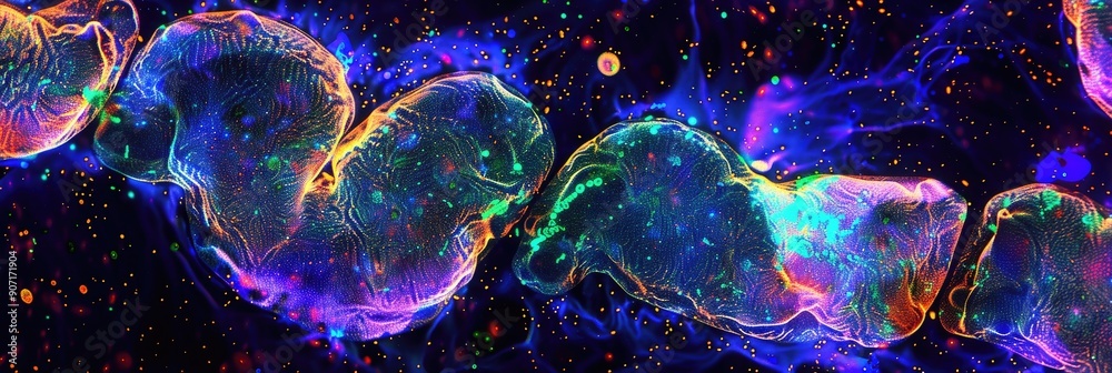 Confocal laser scanning microscopy image of immunofluorescence labeled ...