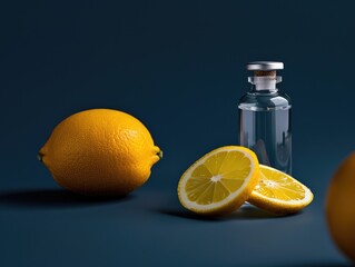 Canvas Print - lemon in a glass