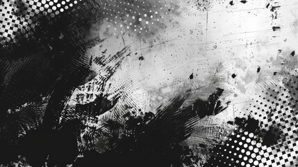 Poster - A black and white image featuring a distressed or worn-out surface, often used for abstract designs or as a texture