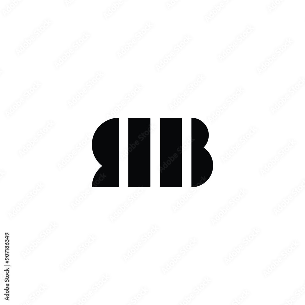 Letter RB ambigram logos, geometric symbol simple logo vector Stock ...