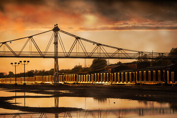 bridge at sunset