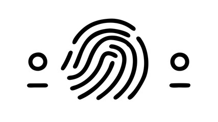 Wall Mural - Fingerprint icon Signature concept for password encryption. to protect information stock illustration