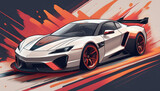 racing car cartoon theme background