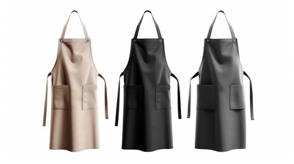 Wall Mural - Three aprons of different colors, one of which is black