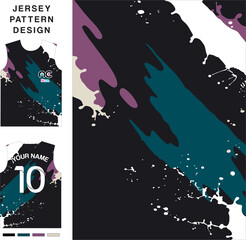 Sticker - Abstract splash brush concept vector jersey pattern template for printing or sublimation sports uniforms football volleyball basketball e-sports cycling and fishing Free Vector.