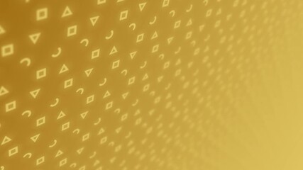 Gold Background Animated footage Abstract element for motion graphic, on background seamless loop Animation on background