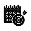 © zky icon - calendar with goals
