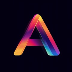 Sticker - Vibrant and Modern Representation of the Letter A in Design