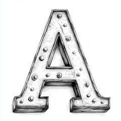 Canvas Print - A Vintage Decorative Letter Graphic Design