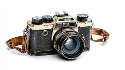 Poster - Vintage Camera with Leather Strap