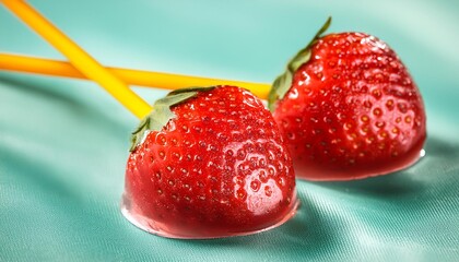 Wall Mural - strawberry Lollipop 