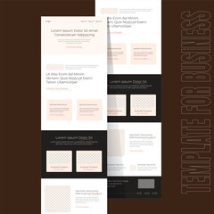 Wall Mural - landing page design l website template for multipurpose service l one-page template for a business website and email marketing purposes