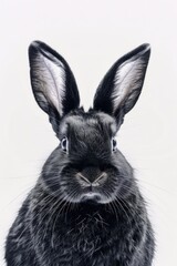 Wall Mural - Close-up of a rabbit on a white background, ideal for illustrations and designs