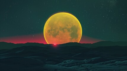 Moon over a Mysterious Landscape