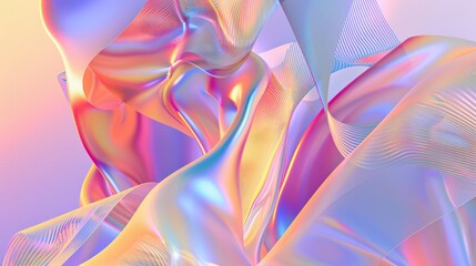 holographic design with solid glitch effects and gradient transitions, ideal for modern digital art displays