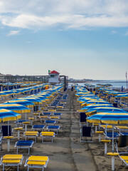 Wall Mural - Lido di Ostia beach at early morning