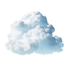 Wall Mural - Cloud Shape On A White Background. Fluffy Cloud Illustration