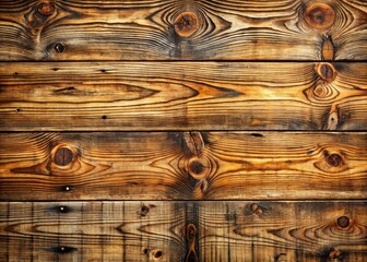 Wall Mural - Rustic aged wooden planks featuring distressed knots, cracks, and worn grooves, forming a unique textured background or wall paneling with a natural, earthy tone.