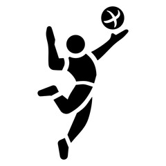 Sticker - Serving Volleyball Icon