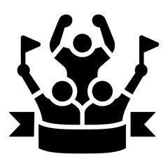 Sticker - Fan Cheering Icon