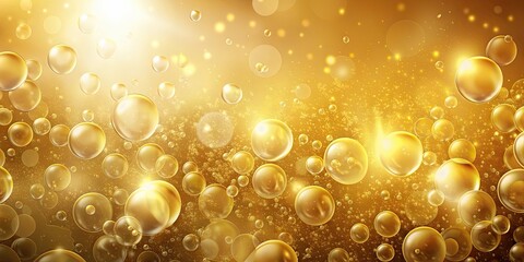 Wall Mural - Abstract gold background with bubbles , gold, abstract, shiny, texture, luxury, bubbles, shimmer, elegance, festive