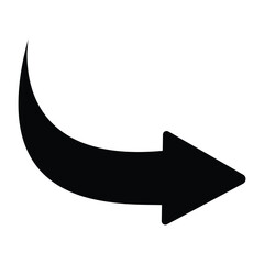 Wall Mural - curved arrow icon