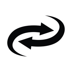Wall Mural - curved arrow icon
