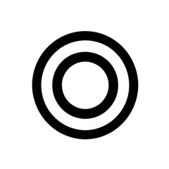 Poster - Bold Black and White Concentric Circle Icon