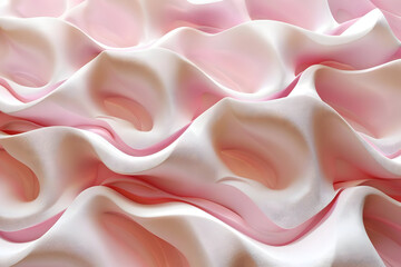 Sticker - Abstract Pink & White Wavy Texture